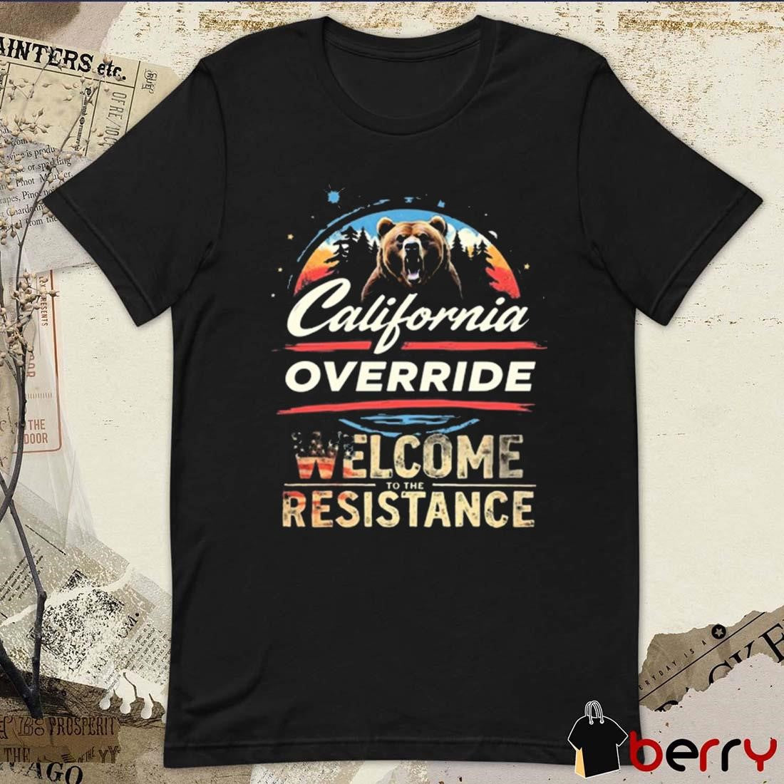 Cartel California California Override Welcome To The Resistance Vintage Retro t-shirt