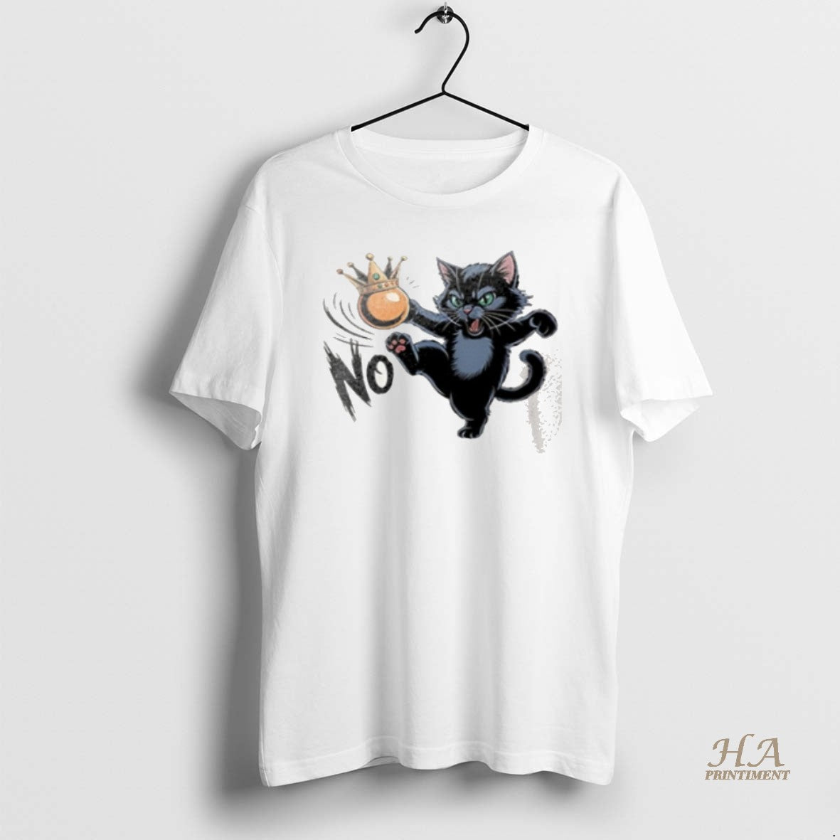 Official Cat And Crown No Kings In America Retro T-Shirts, Hoodie, Sweatshirt | InkNestWear.com
