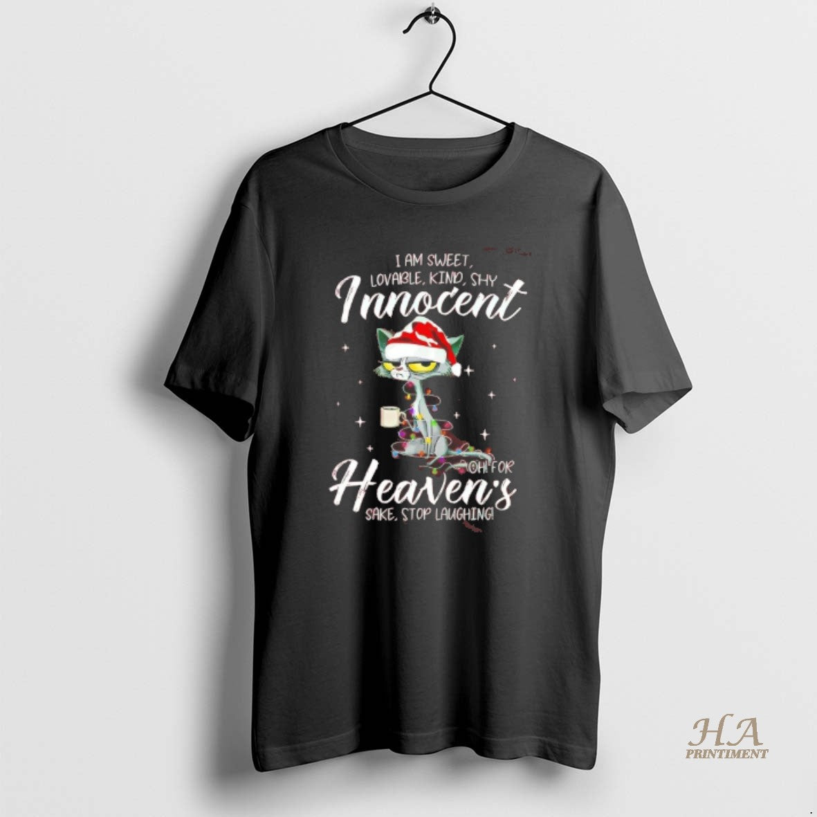 Official Cat I Am Sweet Lovable Kind Shy Innoccent Oh For Heaven Christmas T-Shirts, Hoodie, Sweatshirt | InkNestWear.com