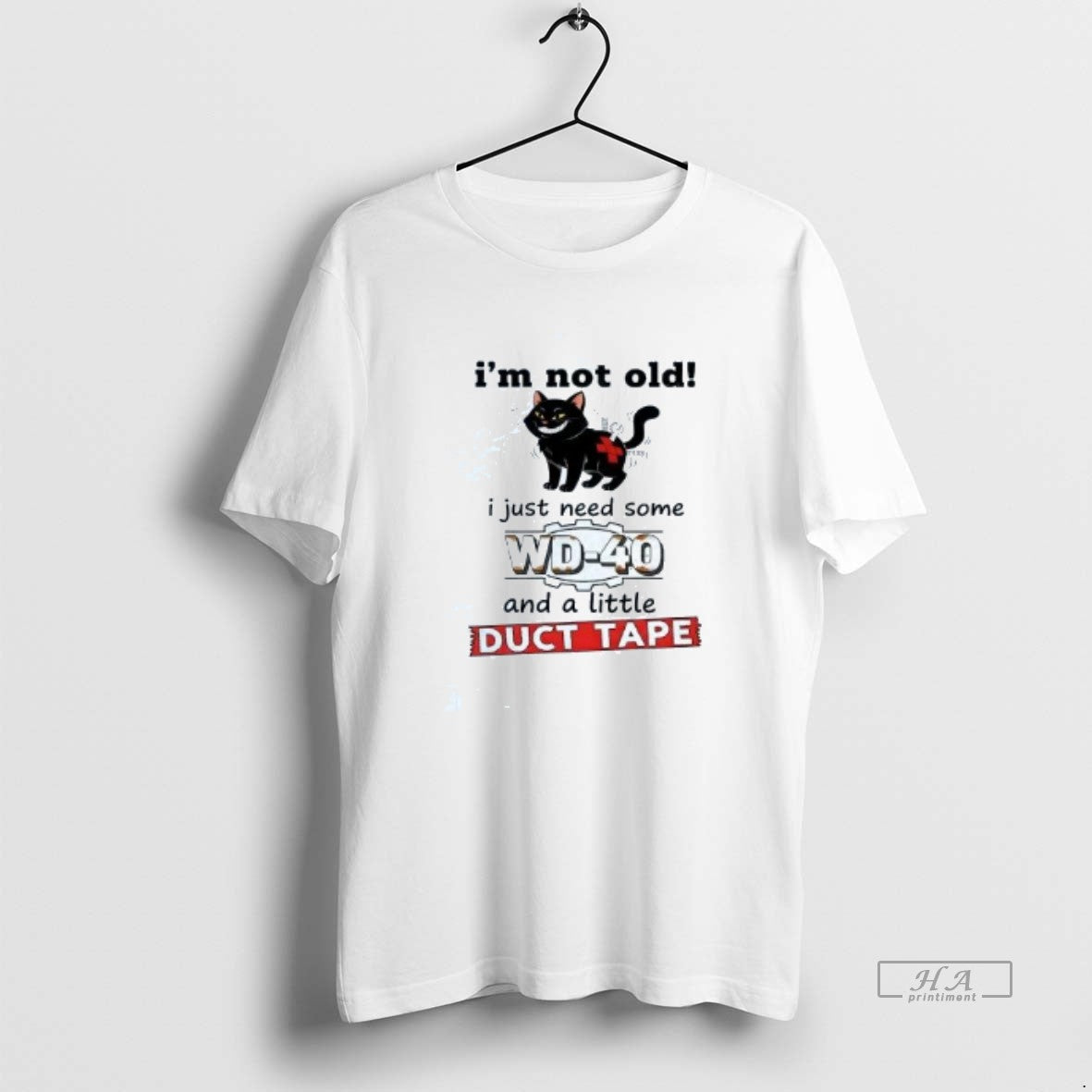 Official Cat Im Not Old I Just Need Some Wd 40 And A Little Duct T-Shirts, Hoodie, Sweatshirt | InkNestWear.com