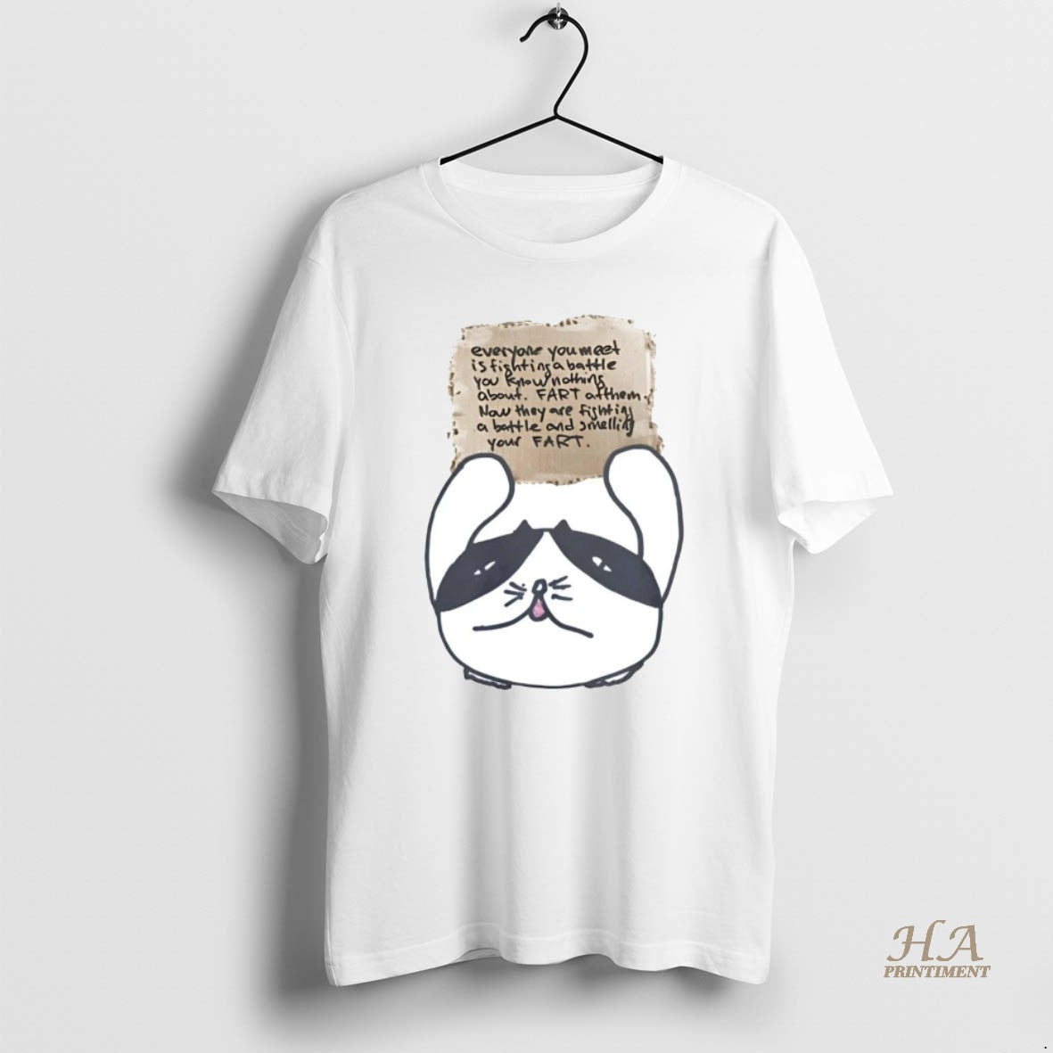 Official Cat Everyone You Meet A Battle You Know Nothing About Fart Afthem T-Shirts, Hoodie, Sweatshirt | InkNestWear.com