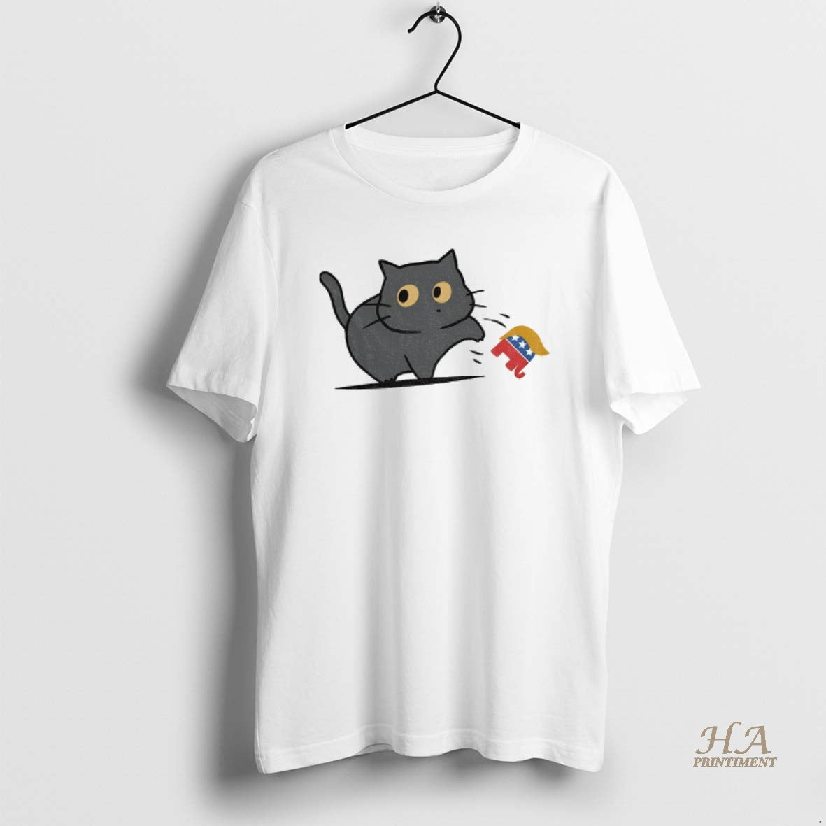 Official Cat Knocking Donald Trump Elephant Republican Party Trump T-Shirts, Hoodie, Sweatshirt | InkNestWear.com