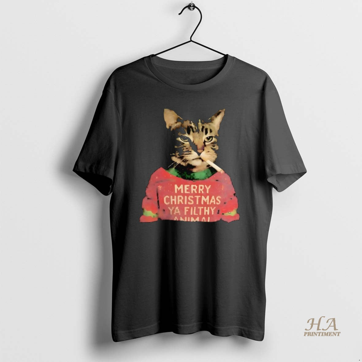 Official Cat Smoking Merry Christmas Ya Filthy Animal T-Shirts, Hoodie, Sweatshirt | InkNestWear.com