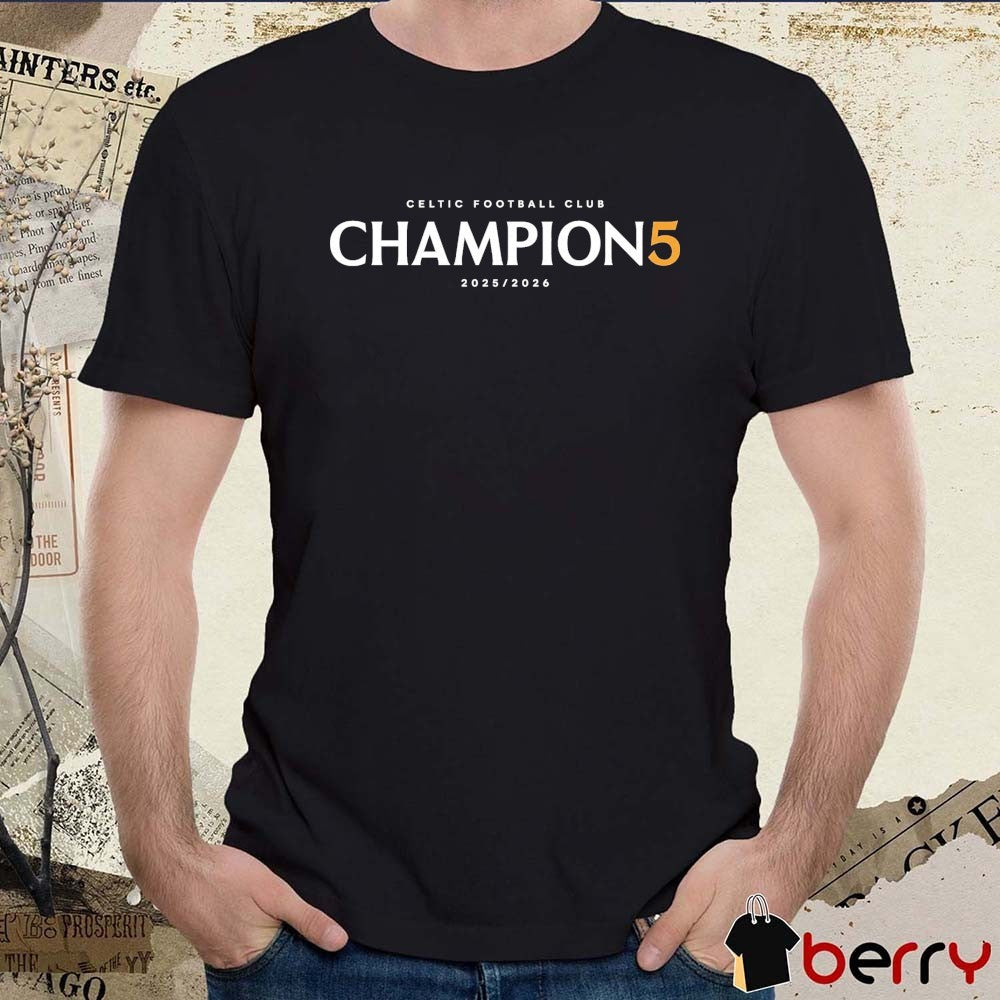 Celtics Football Club Pop Up Tees Champion 5 2025-2026 t-shirt