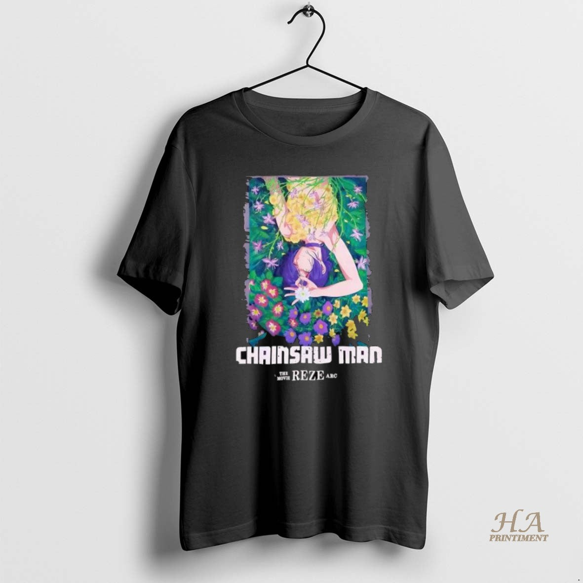 Official Chainsaw Man The Movie Reze Arc Flower Dark Wash T-Shirts, Hoodie, Sweatshirt | InkNestWear.com