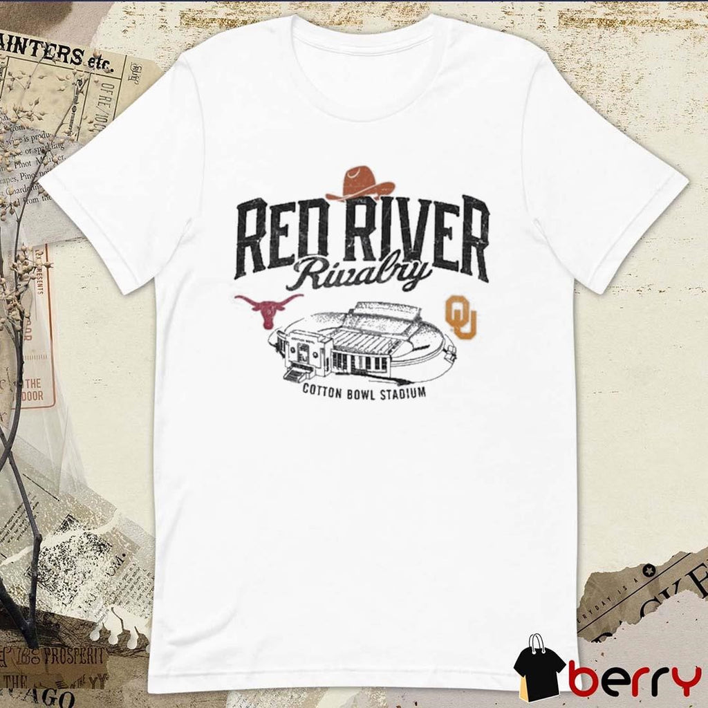 Champion Texas Longhorns vs. Oklahoma Sooners Red River Rivalry Stadium Match Up Vintage t-shirt