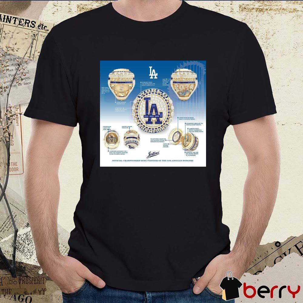 Championship Ring Partner Of The Los Angeles Dodgers Sunburst Shape That Represents The Sunny Climate Of LA Poster t-shirt