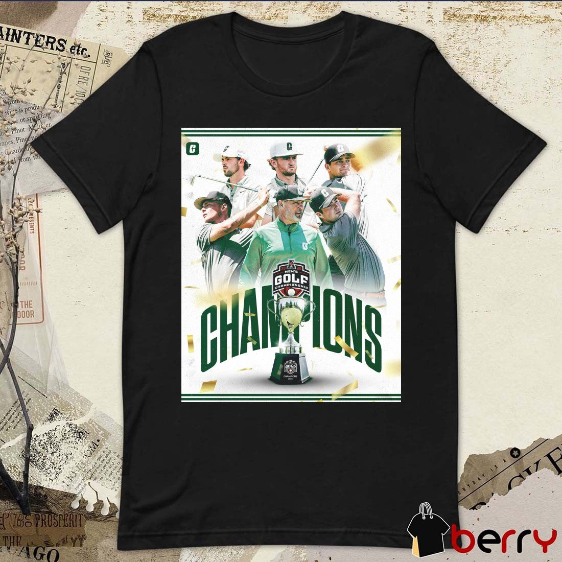 Charlotte Men’s Golf Team 2026 American Athletic Conference Champions Poster t-shirt