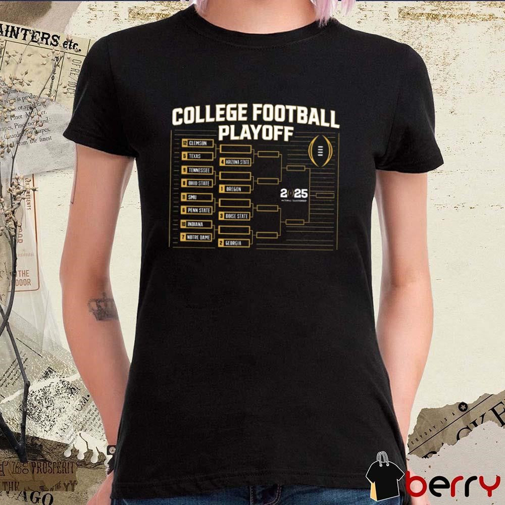 Chasing The Championship College Football Playoff Bracket 2024-2025 National Championship t-shirt
