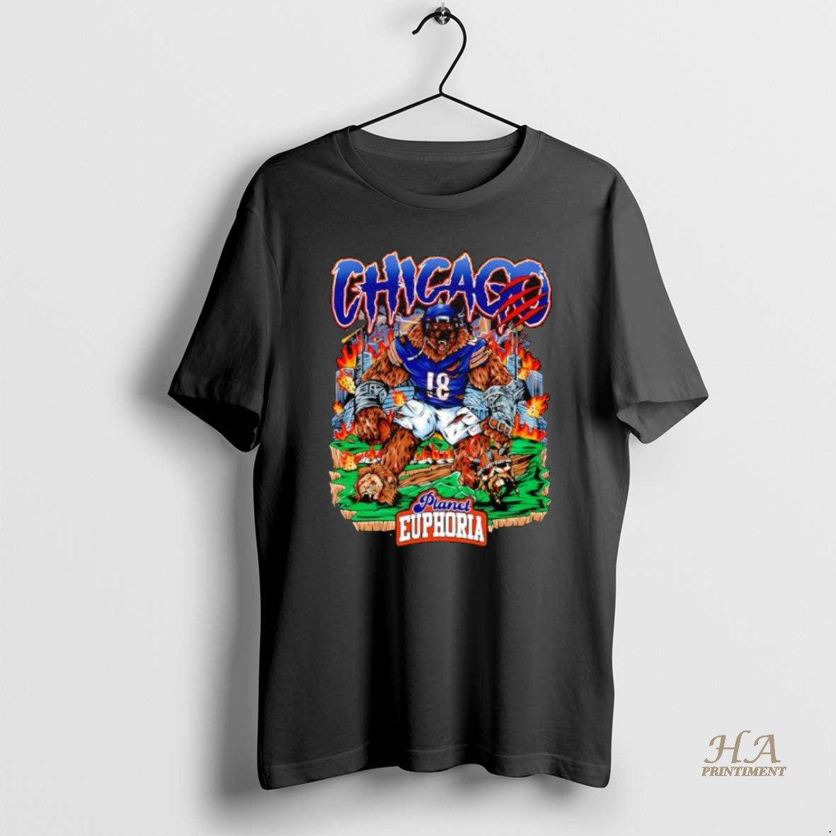 Official Chicago Bear Monster Football 18 Planet Euphoria Limited Design Extremely Rare T-Shirts, Hoodie, Sweatshirt