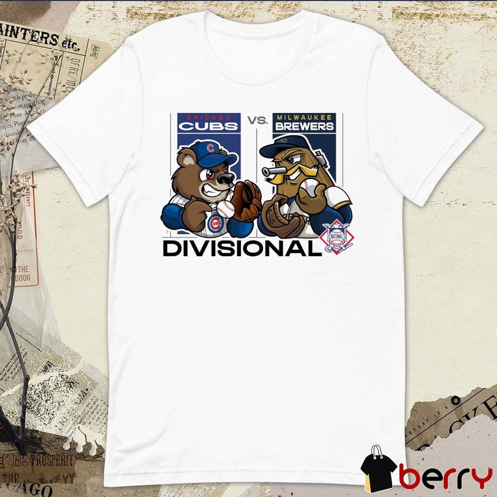 Chicago Cubs Vs Milwaukee Brewers 2025 MLB National League Divisional Round Mascots t-shirt