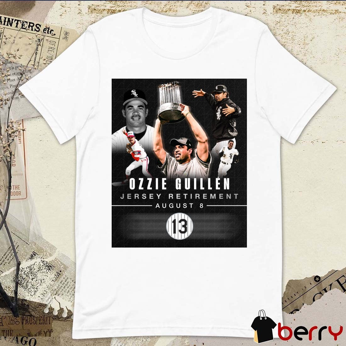 Chicago White Sox Ozzie Guillén Jersey Retirement August 8 2026 Poster t-shirt
