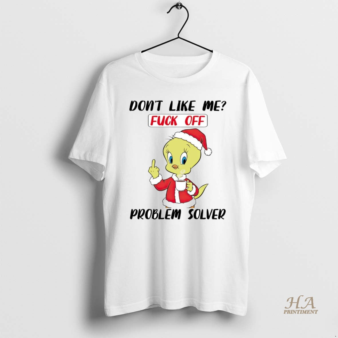 Official Chick Dont Like Me Fuck Off Problem Solver Christmas T-Shirts, Hoodie, Sweatshirt | InkNestWear.com
