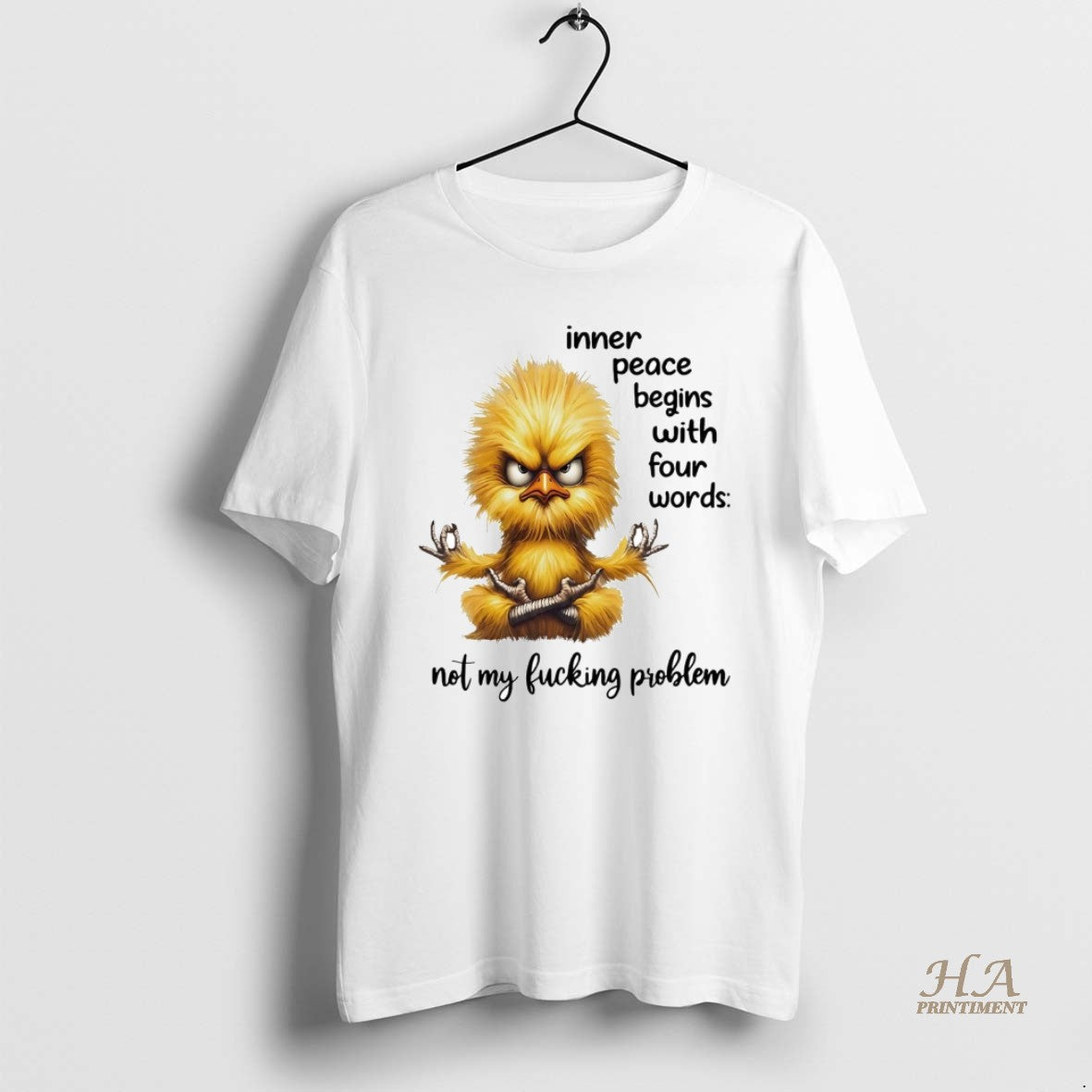Official Chicken Inner Peace Begins With Four Words Not My Fucking Problem T-Shirts, Hoodie, Sweatshirt | InkNestWear.com
