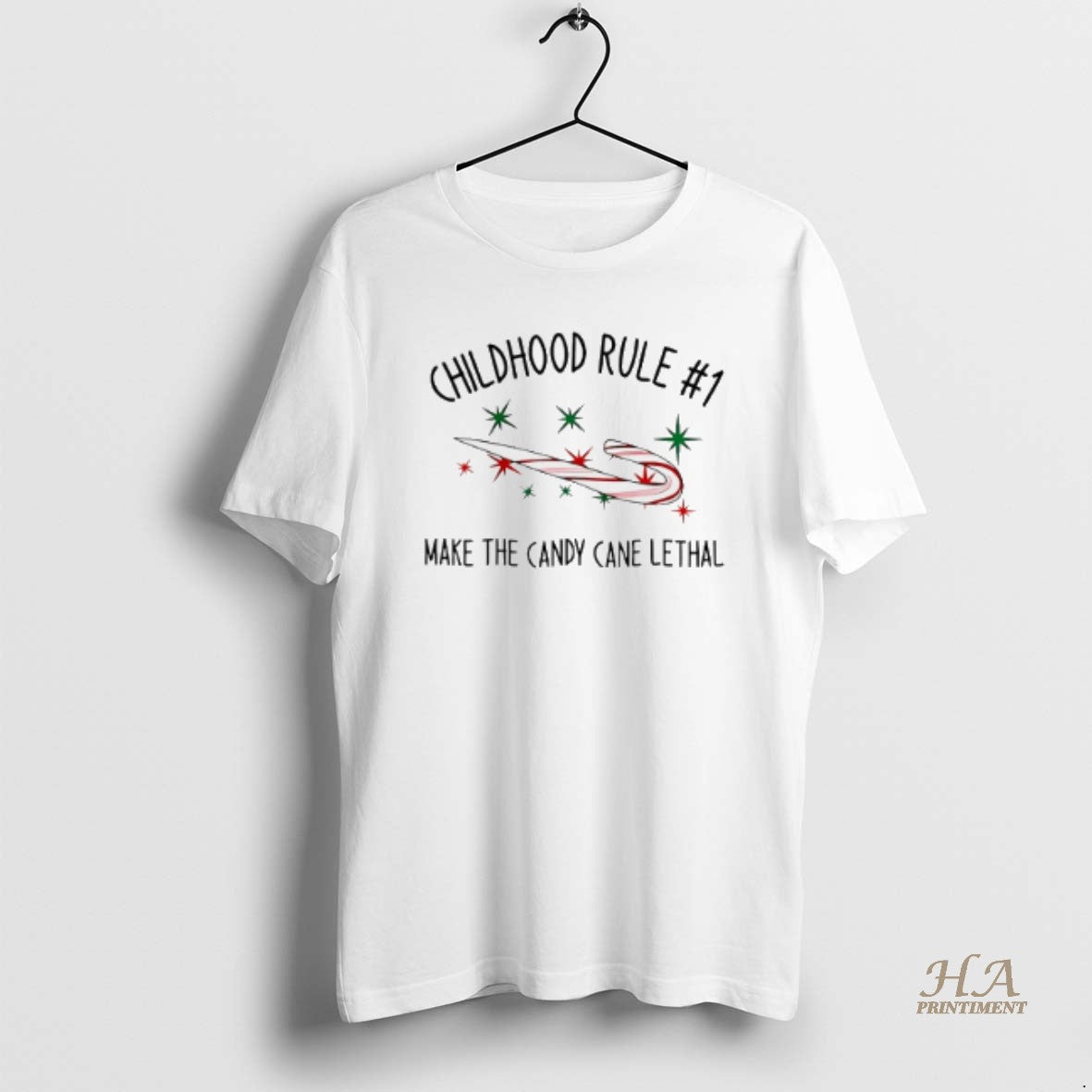 Official Childhood Rule No 1 Make The Candy Cane Lethal T-Shirts, Hoodie, Sweatshirt | InkNestWear.com