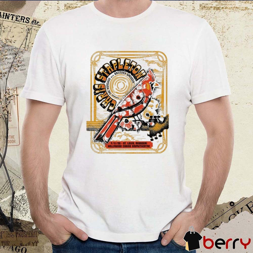 Chris Stapleton July 11 2025 Hollywood Casino Amphitheater Maryland Heights MO t-shirt