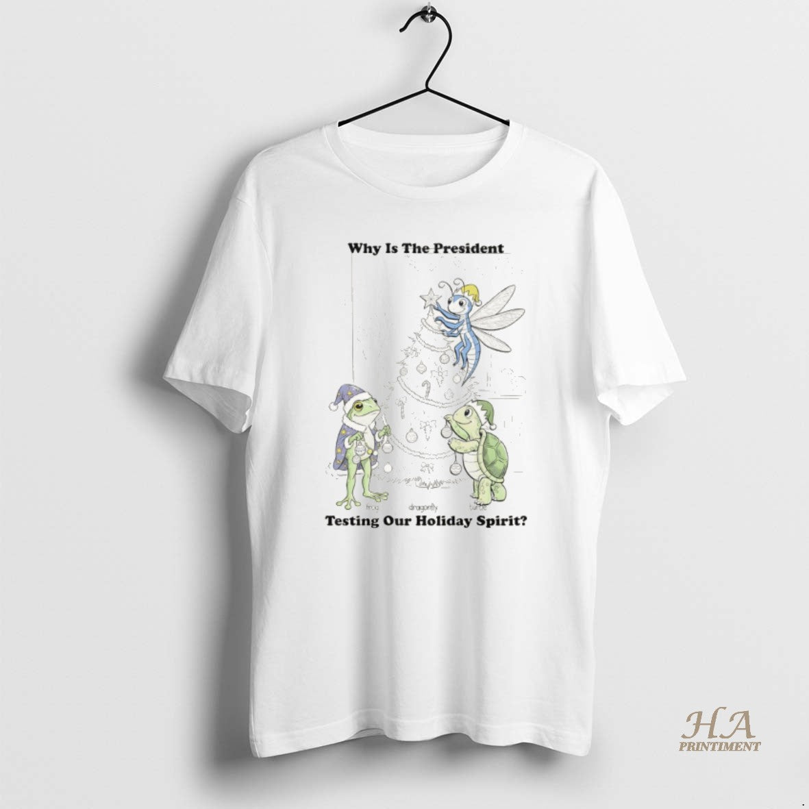 Official Christmas Fdt Frog Dragonfly Turtle Why Is The President Testing Our Holiday Spirit T-Shirts, Hoodie, Sweatshirt