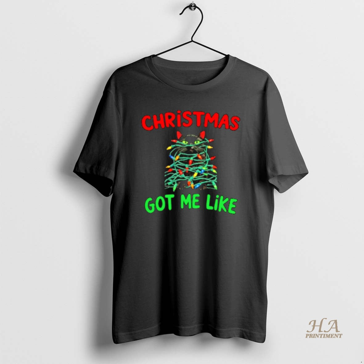 Official Christmas Got Me Like Black Cat Lights T-Shirts, Hoodie, Sweatshirt | InkNestWear.com
