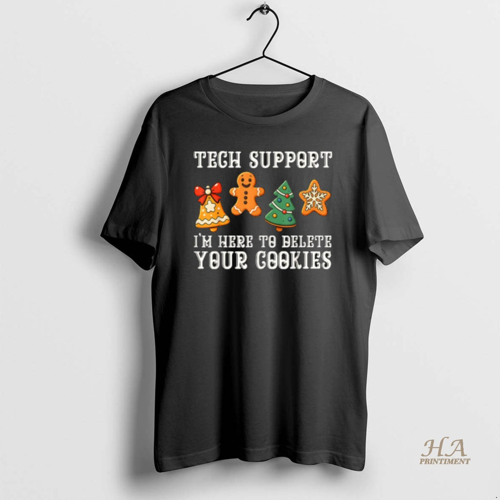 Official Christmas Tech Support Here To Delete Cookies Xmas T-Shirts, Hoodie, Sweatshirt | InkNestWear.com