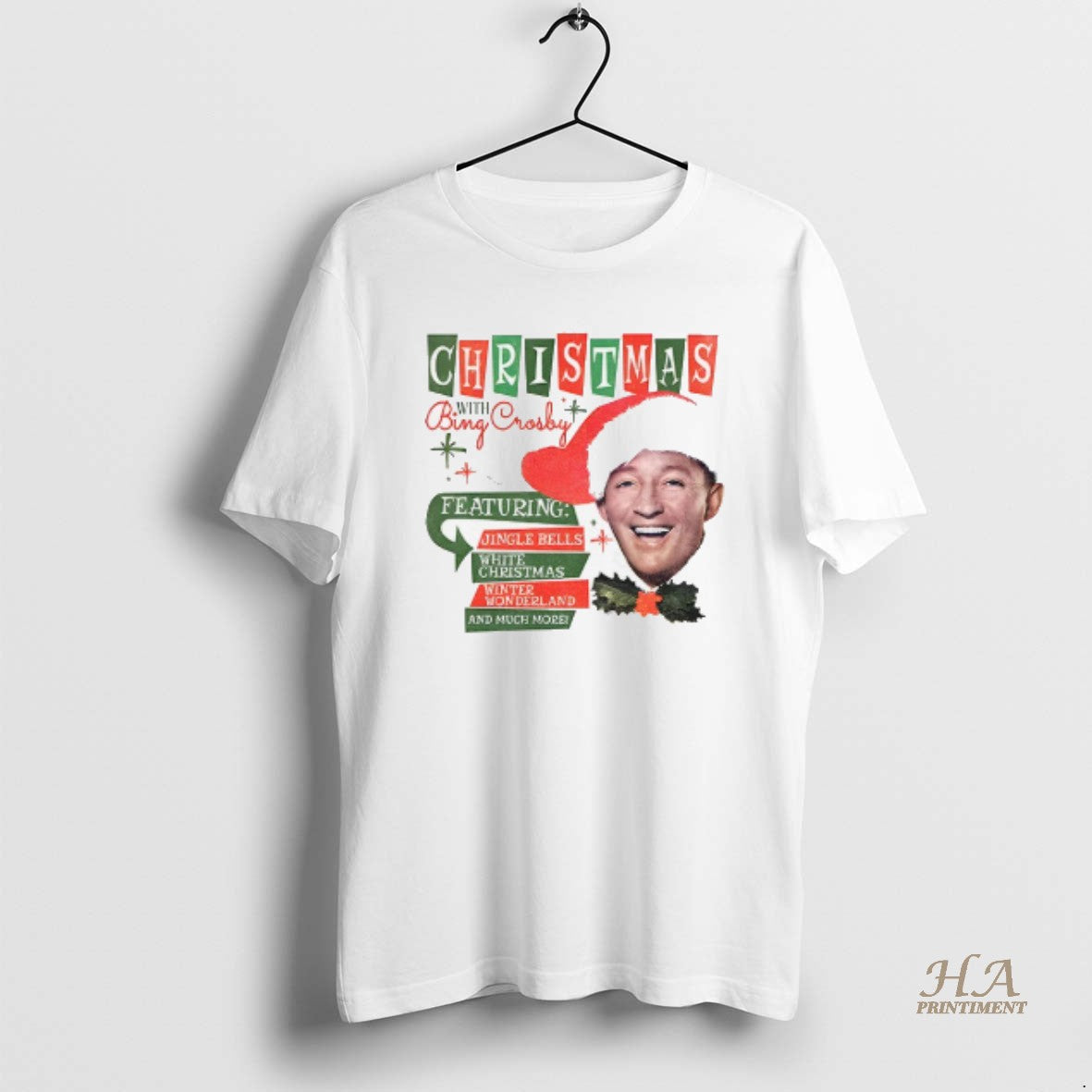 Official Christmas With Bing Crosby Jingle Bells White Christmas T-Shirts, Hoodie, Sweatshirt | InkNestWear.com