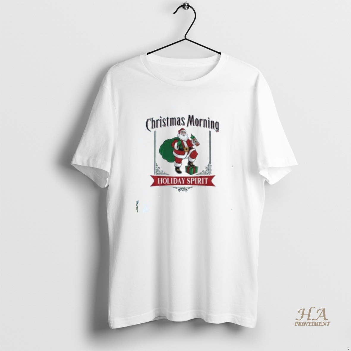 Official Christmas Morning Holiday Spirit Label Santa Claus T-Shirts, Hoodie, Sweatshirt | InkNestWear.com