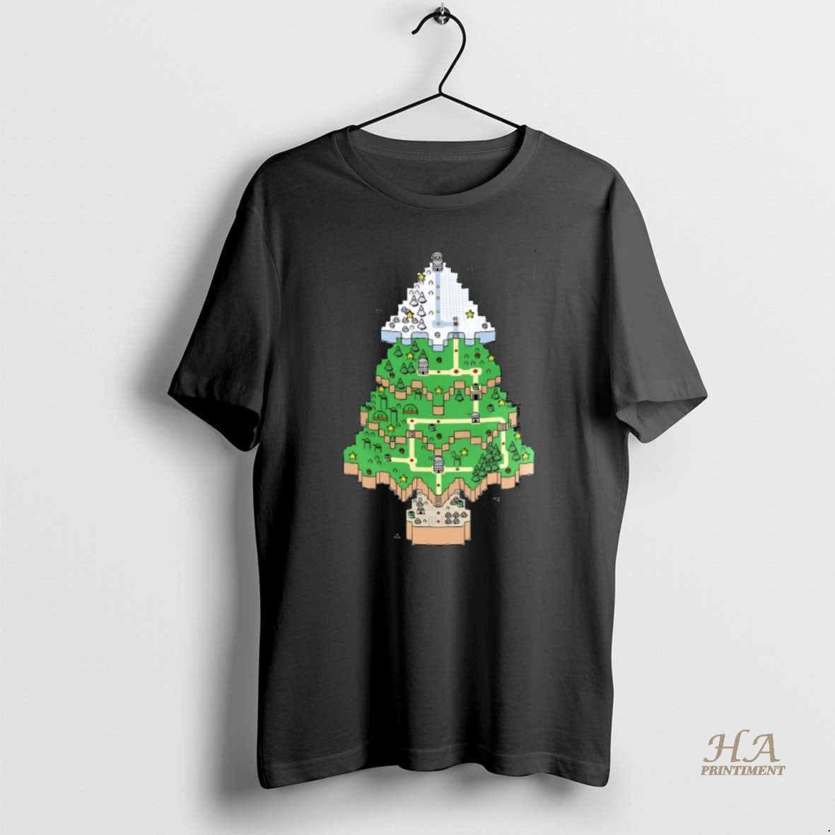 Official Christmas Tree Map Classic Video Game World T-Shirts, Hoodie, Sweatshirt | InkNestWear.com