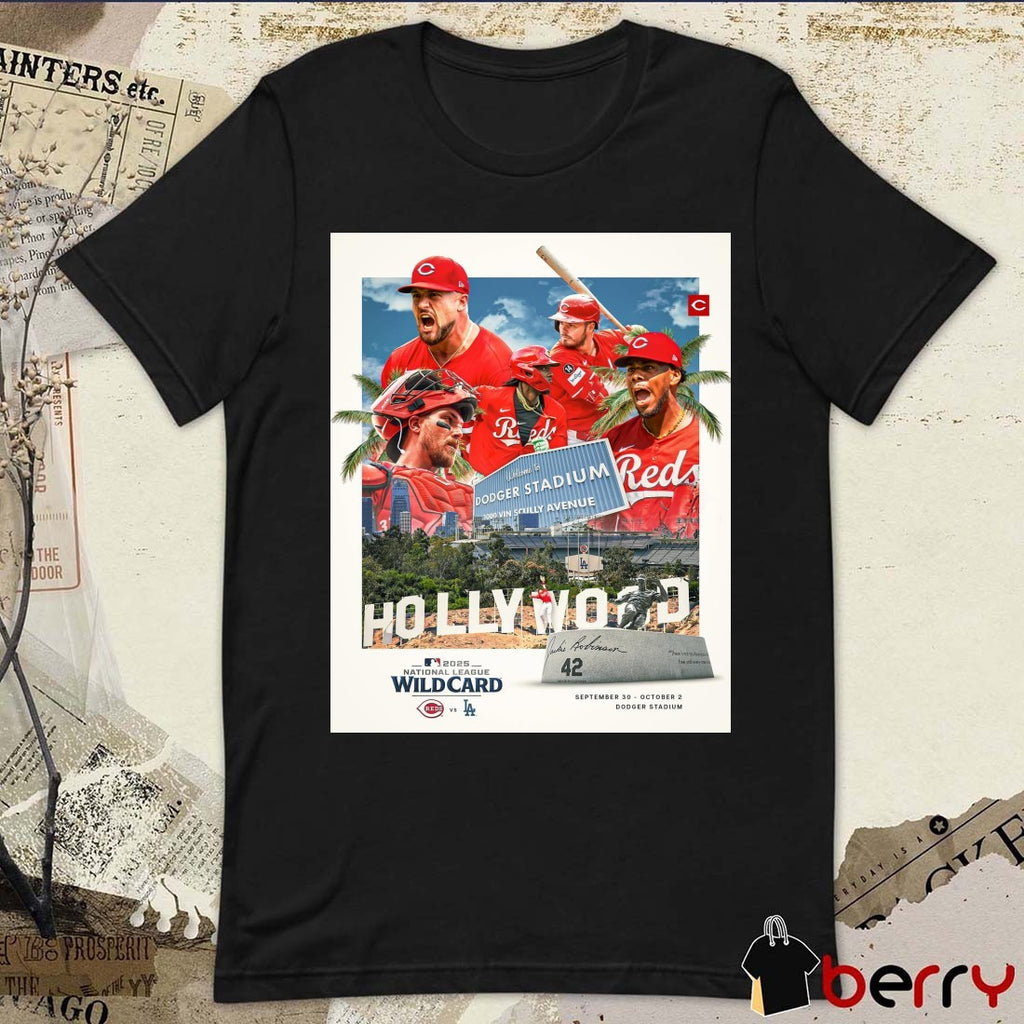 Cincinnati Reds Vs Los Angeles Dodgers 2025 National League Wild Card Series September 30 – October 2, 2025 Poster t-shirt