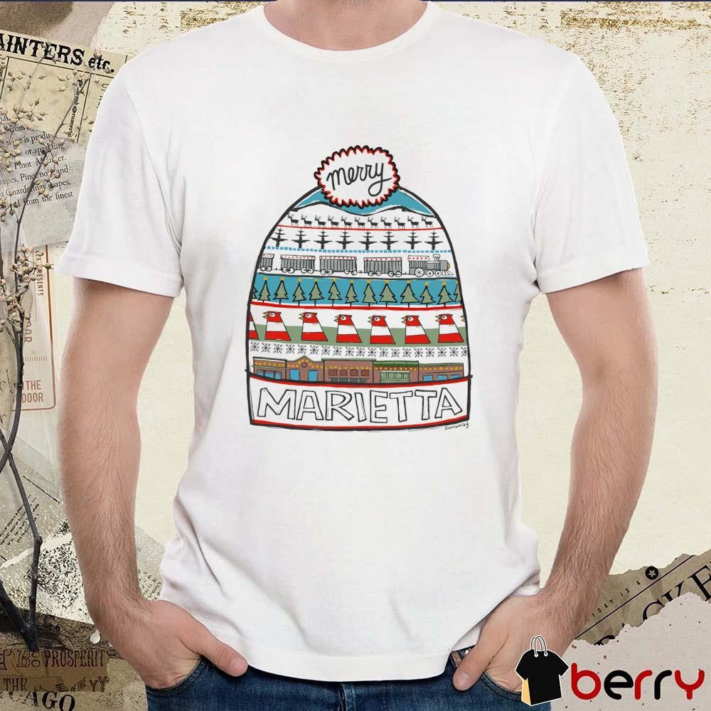 Claire Dunaway Merry Marietta Merry Christmas 2024 Paint t-shirt