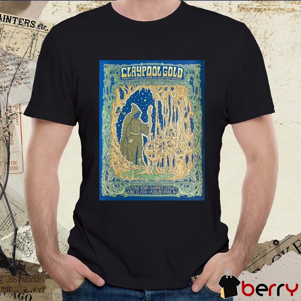 Claypool Gold Stone Pony Summer Stage Asbury Park, NJ June 13, 2026 Poster t-shirt