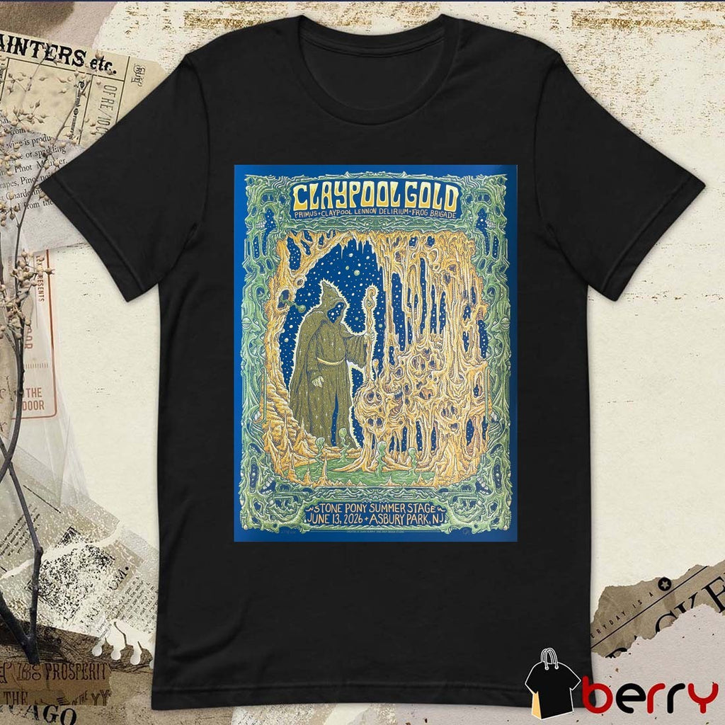Claypool Gold Stone Pony Summer Stage Asbury Park, NJ June 13, 2026 Poster t-shirt