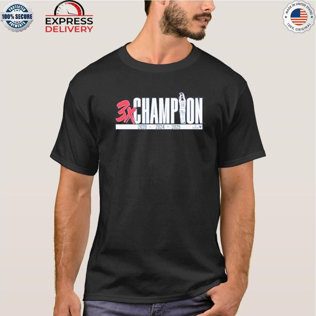 Clayton Kershaw Three-Time Champion Shirt