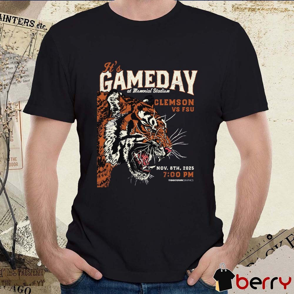 Clemson Tigers Vs Florida State Seminoles It’s Gameday At Memorial Stadium November 8 2025 t-shirt