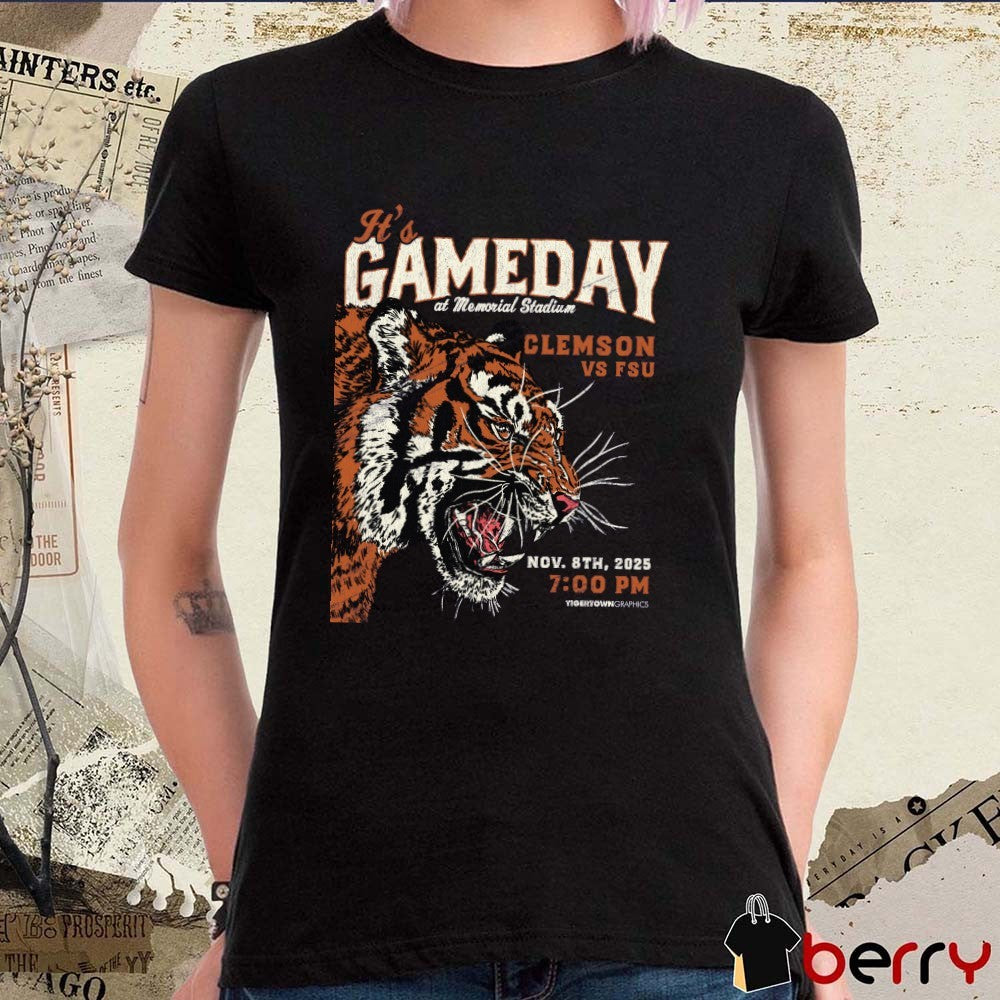Clemson Tigers Vs Florida State Seminoles It’s Gameday At Memorial Stadium November 8 2025 t-shirt