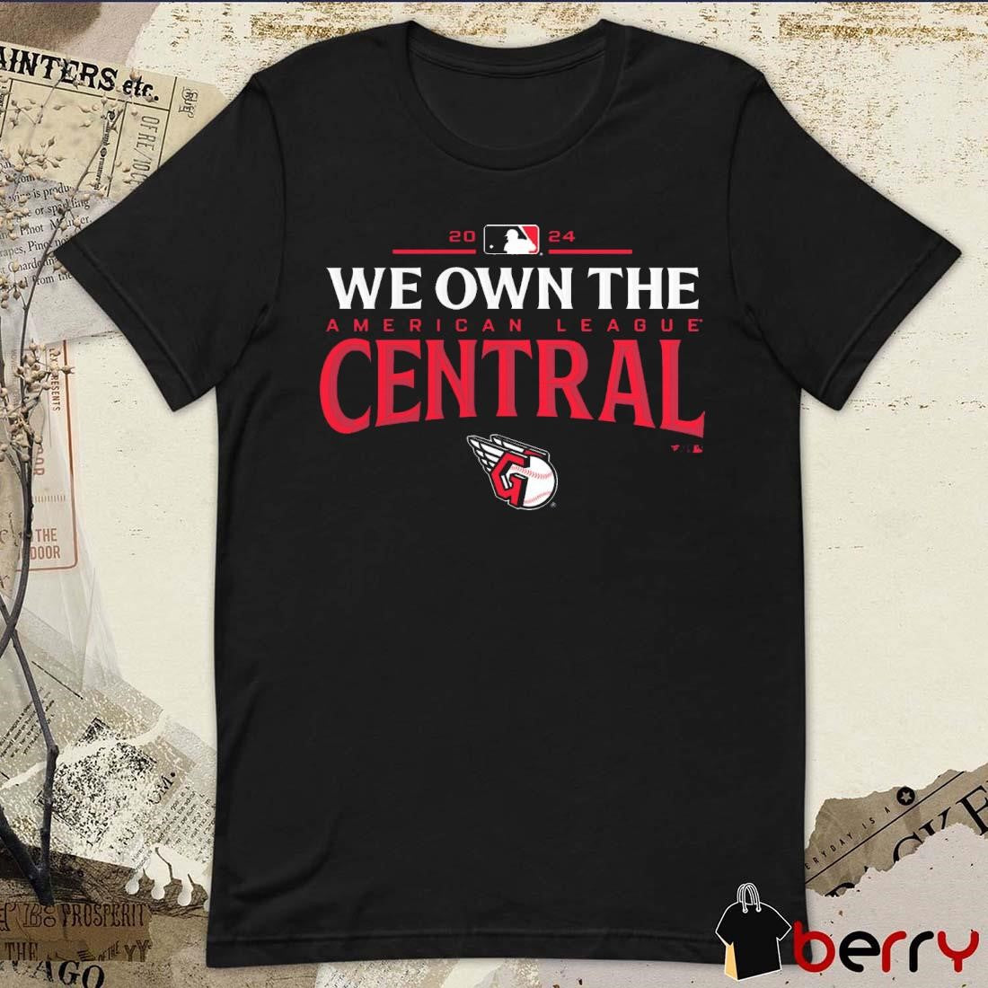Cleveland Guardians 2024 We Own The AL American League Central Division Champions Locker Room t-shirt