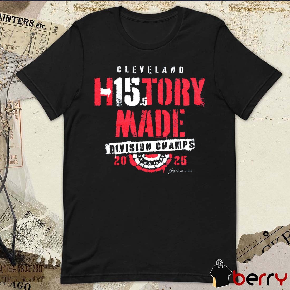 Cleveland Guardians Baseball MLB History Made 15.5 Division Champs 2025 t-shirt