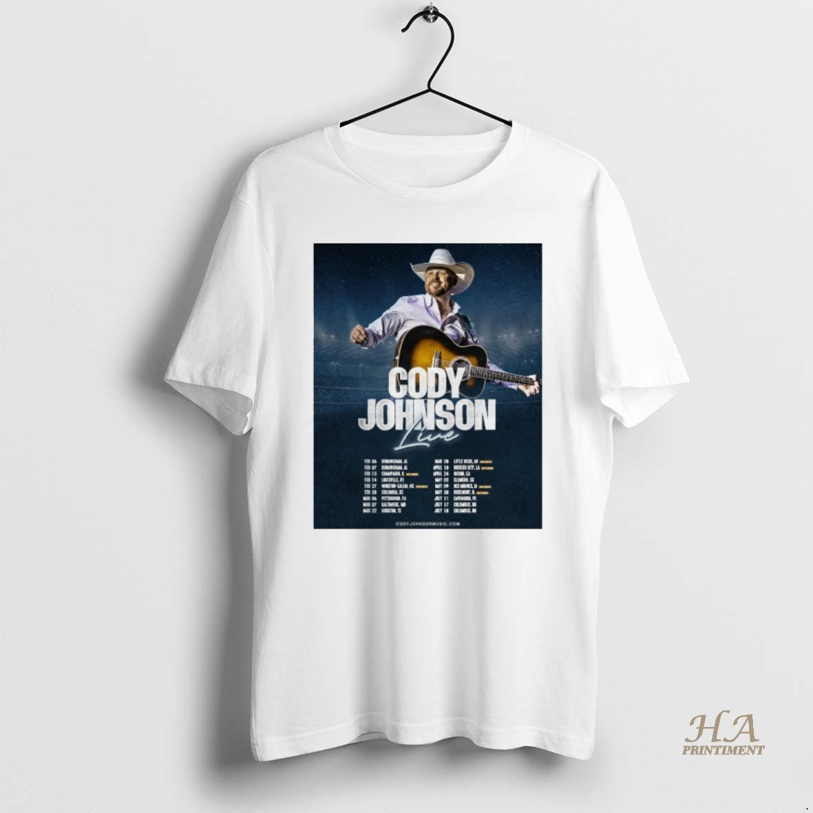 Official Cody Johnson Live 2026 February 06 07 Birmingham Al February 13 Champaign Il T-Shirts, Hoodie, Sweatshirt