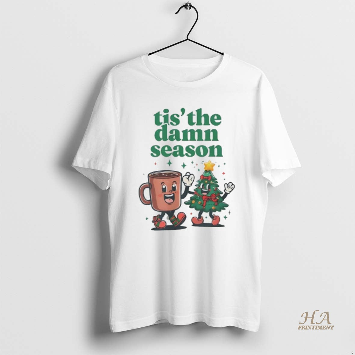 Official Coffee Christmas Tree Tis The Damn Season T-Shirts, Hoodie, Sweatshirt | InkNestWear.com