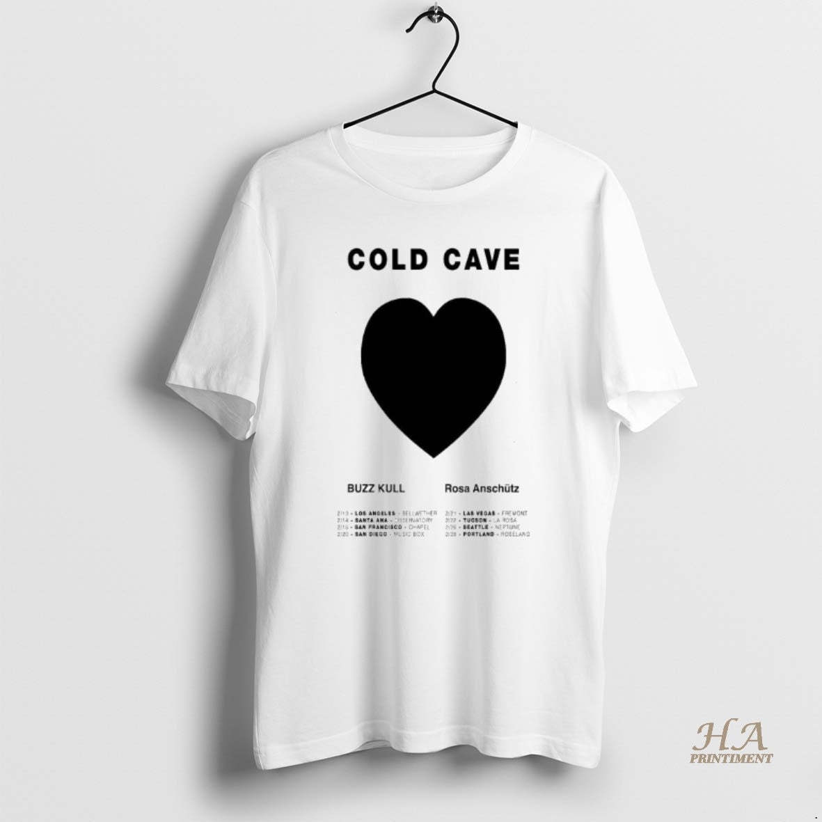 Official Cold Cave Buzzkull Rosa Anschutz Feb 2026 Tour Heart T-Shirts, Hoodie, Sweatshirt | InkNestWear.com