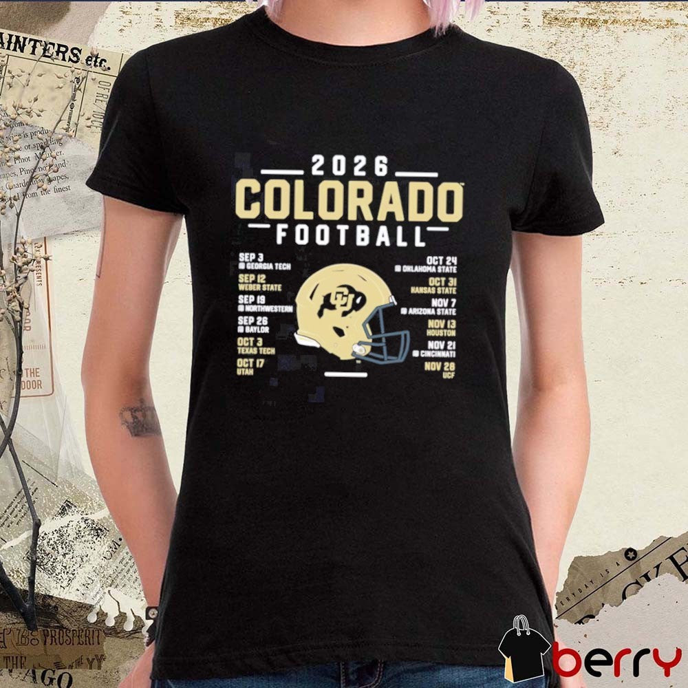 Colorado Buffaloes 2026 Football Schedule September – November Helmet t-shirt