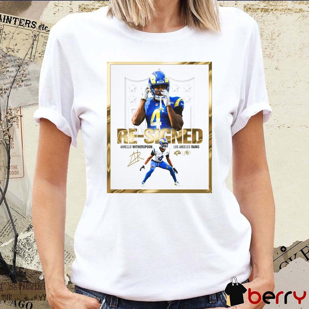 Colorado Buffaloes Football Re-Signed Ahkello Witherspoon Los Angeles Rams Signature Poster t-shirt