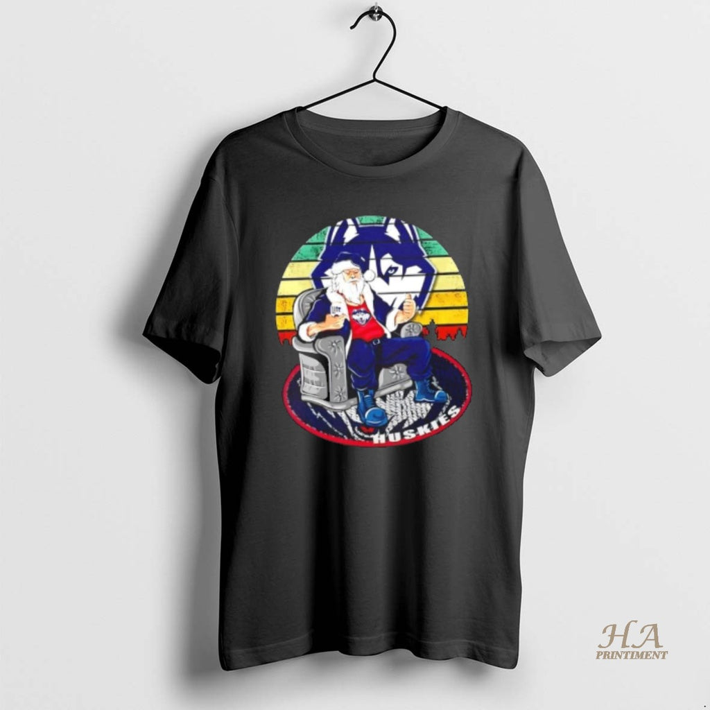 Official Connecticut Huskies X Santa Claus Christmas Vintage T-Shirts, Hoodie, Sweatshirt | InkNestWear.com