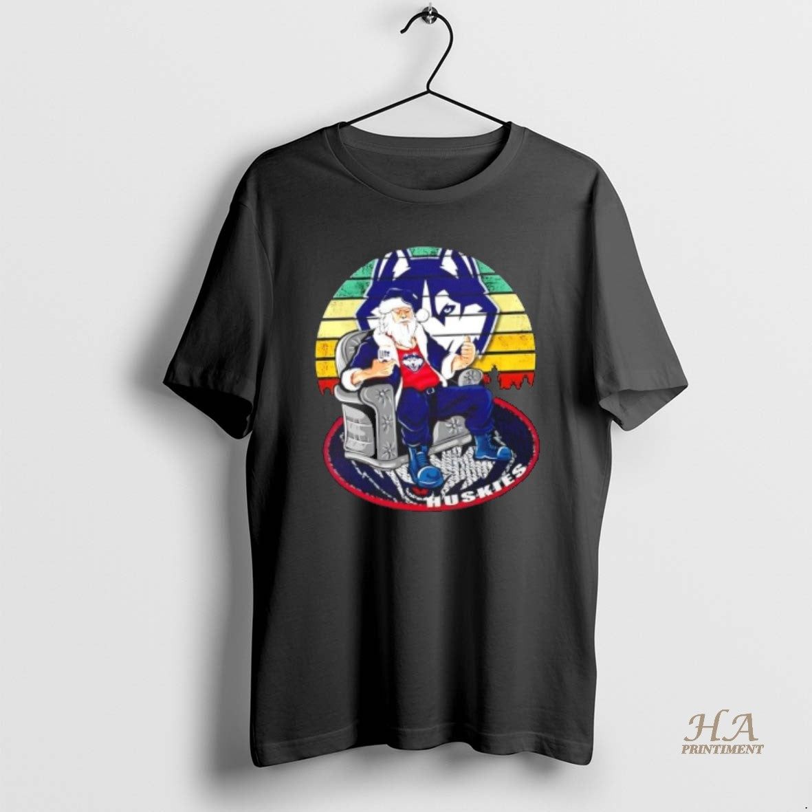 Official Connecticut Huskies X Santa Claus Christmas Vintage T-Shirts, Hoodie, Sweatshirt | InkNestWear.com