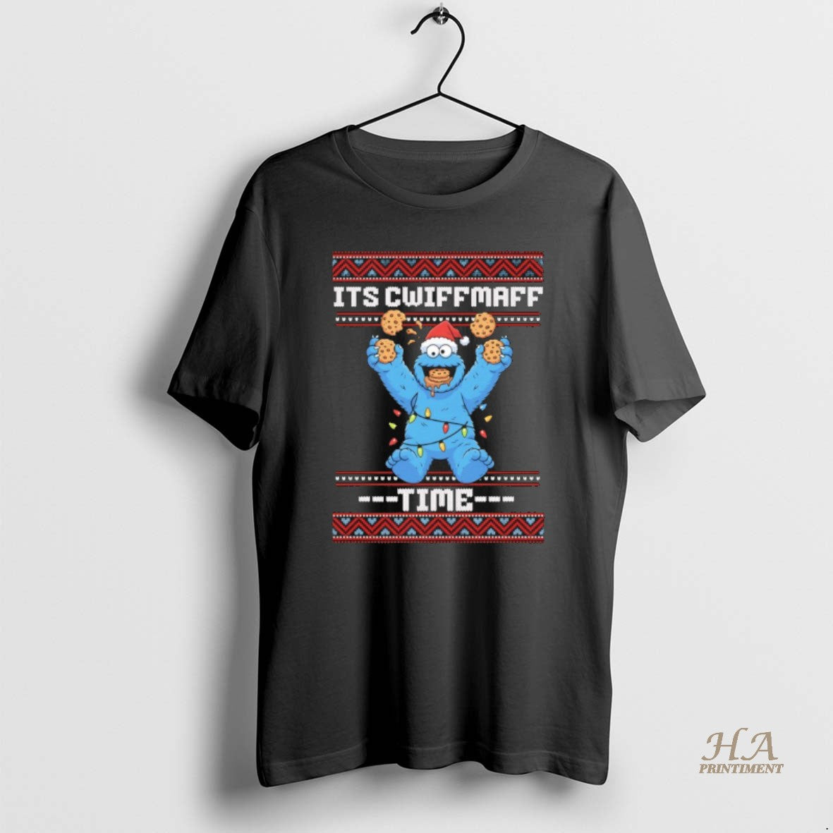 Official Cookie Monster Its Cwiffmaff Time Christmas Ugly Sweat T-Shirts, Hoodie, Sweatshirt | InkNestWear.com