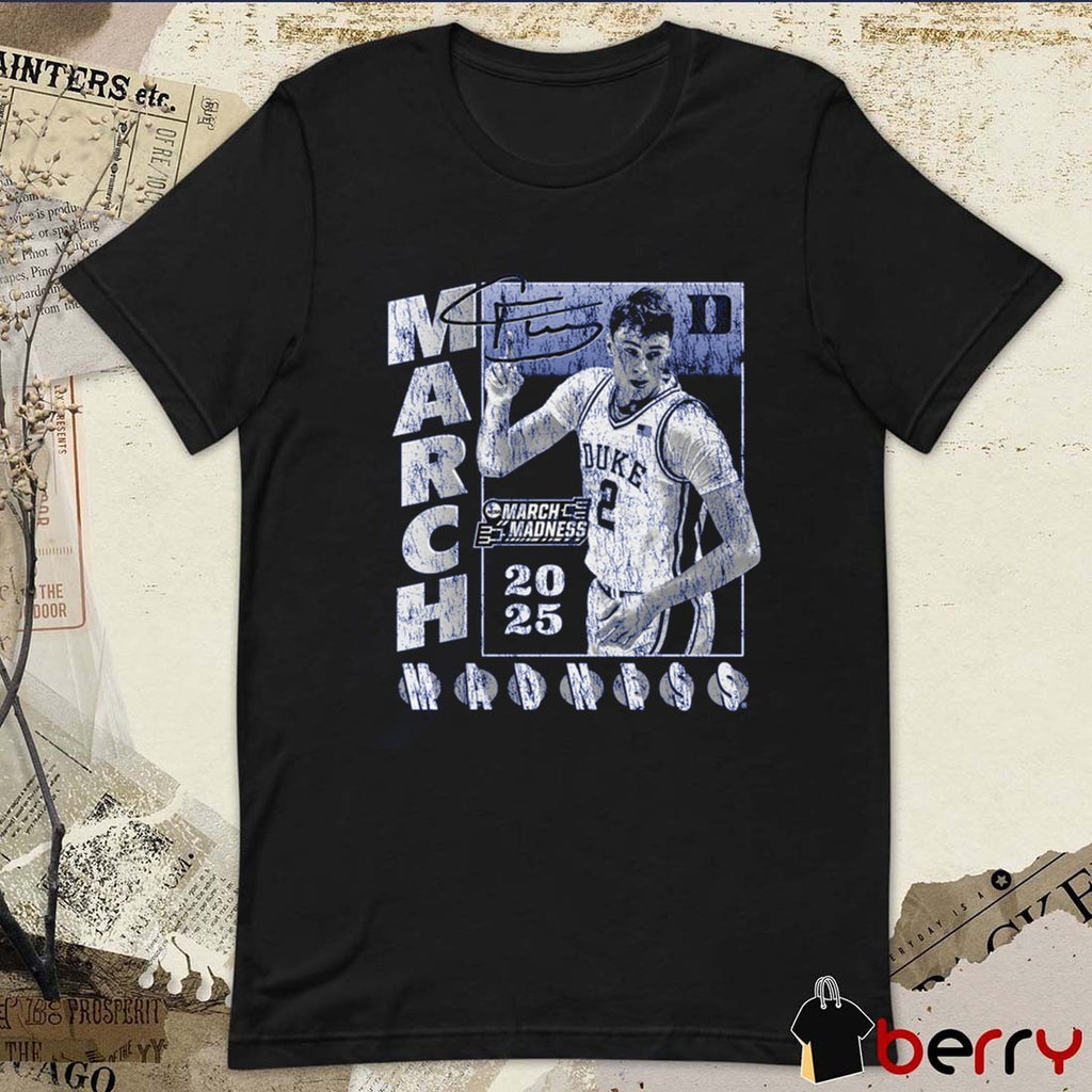 Cooper Flagg Box Duke Blue Devils Basketball 2025 NCAA March Madness Vintage Signature t-shirt