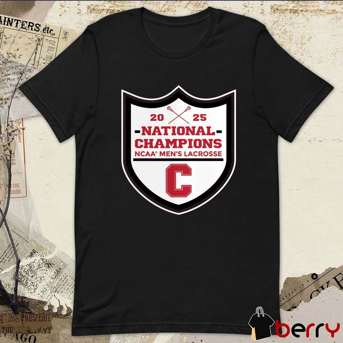 Cornell Big Red NCAA Men’s Lacrosse National Champions 2025 Logo t-shirt