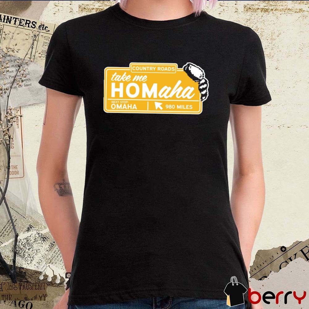 Country Roads Take Me Homaha Next Stop Omaha 980 Miles West Virginia Mountaineers NCAA t-shirt
