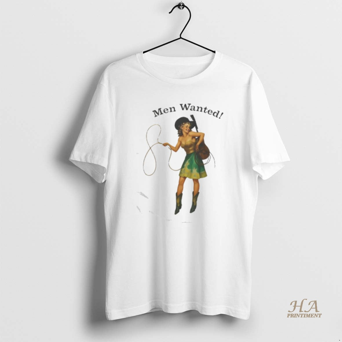 Official Cowgirl Holding Robe And Guitar Men Wanted T-Shirts, Hoodie, Sweatshirt | InkNestWear.com