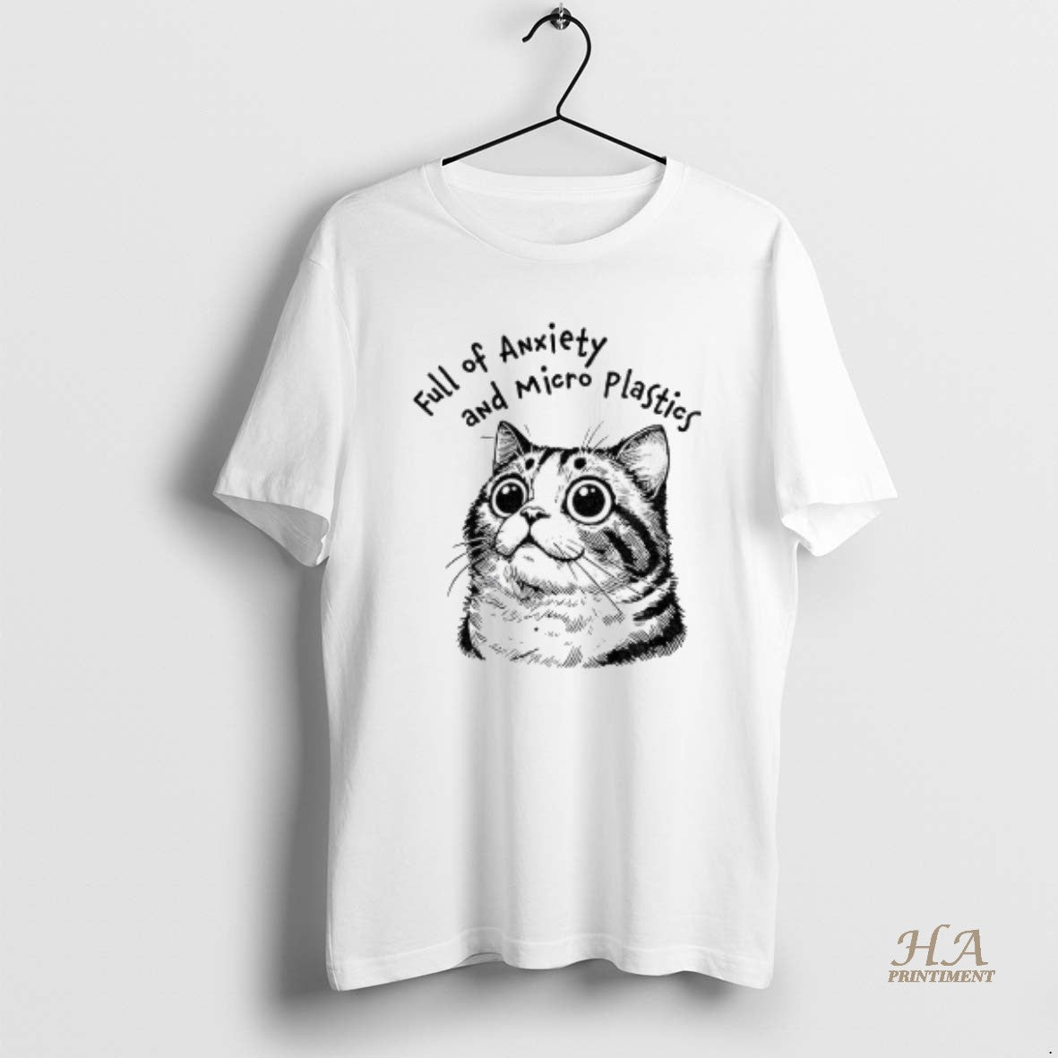 Official Cute Cat Full Of Anxiety And Micro Plastics Vintage T-Shirts, Hoodie, Sweatshirt | InkNestWear.com