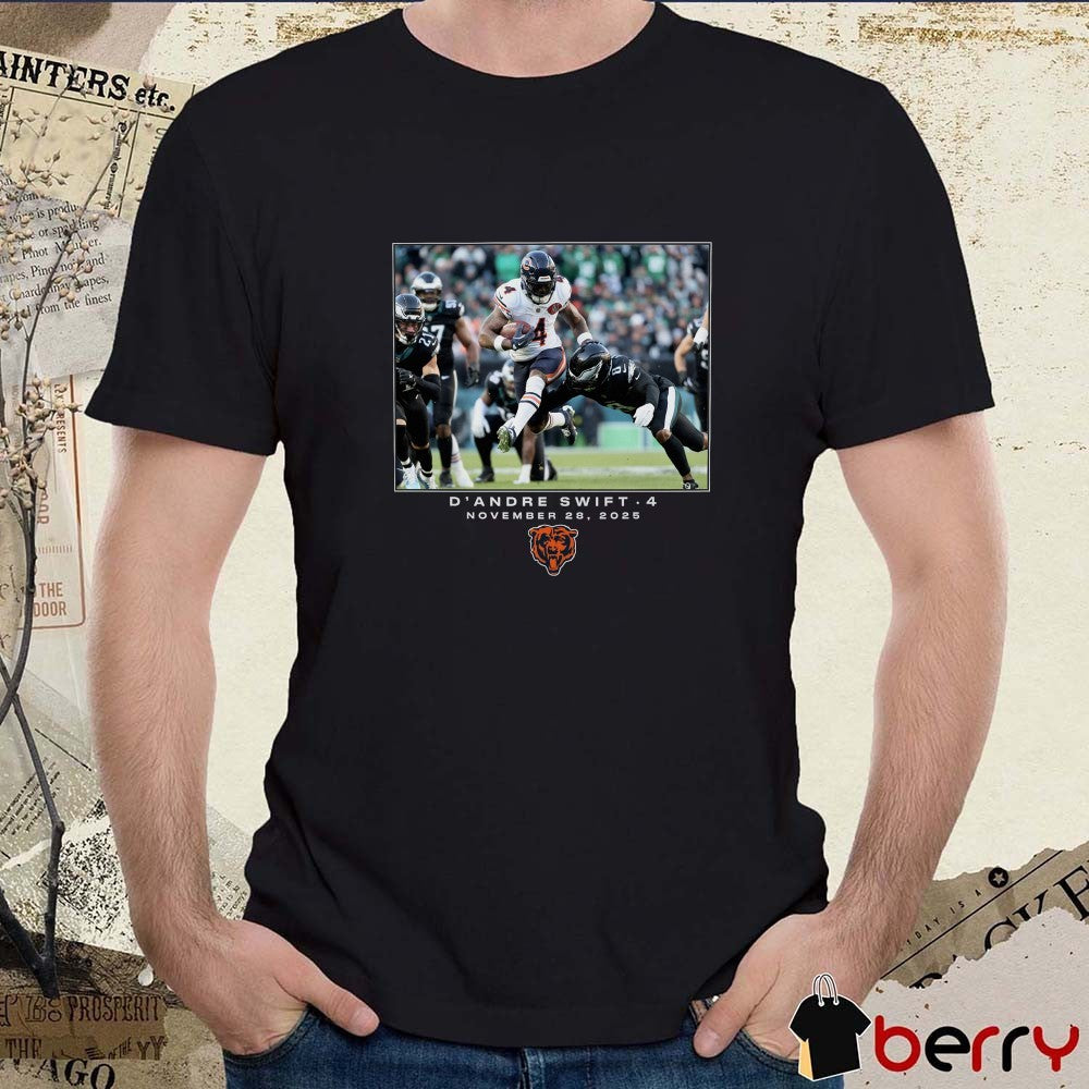 D’Andre Swift Chicago Bears NFL Flash Features Week 13 November 30 2025 t-shirt