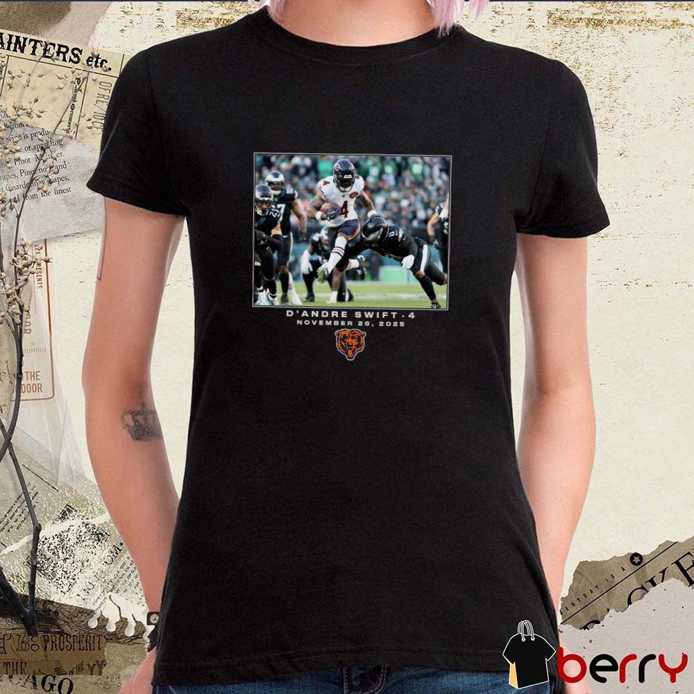 D’Andre Swift Chicago Bears NFL Flash Features Week 13 November 30 2025 t-shirt